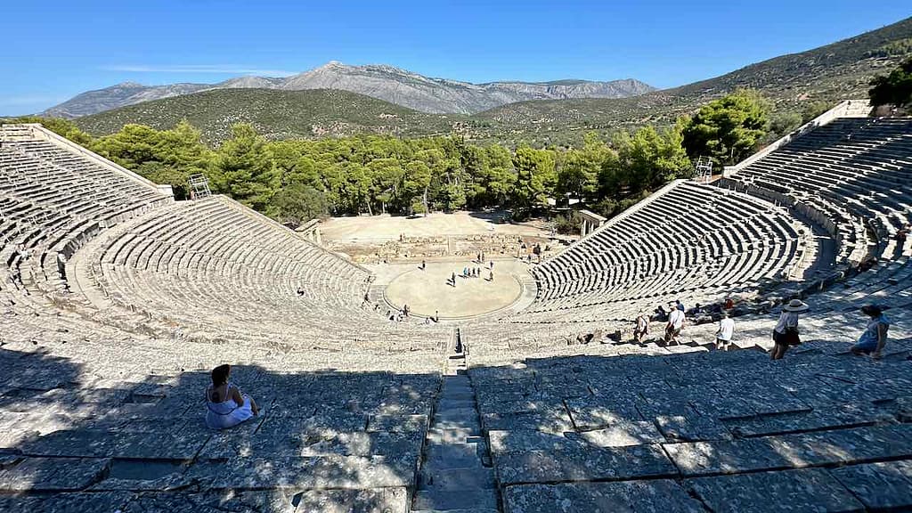 Totale des Amphitheater von Epidauros