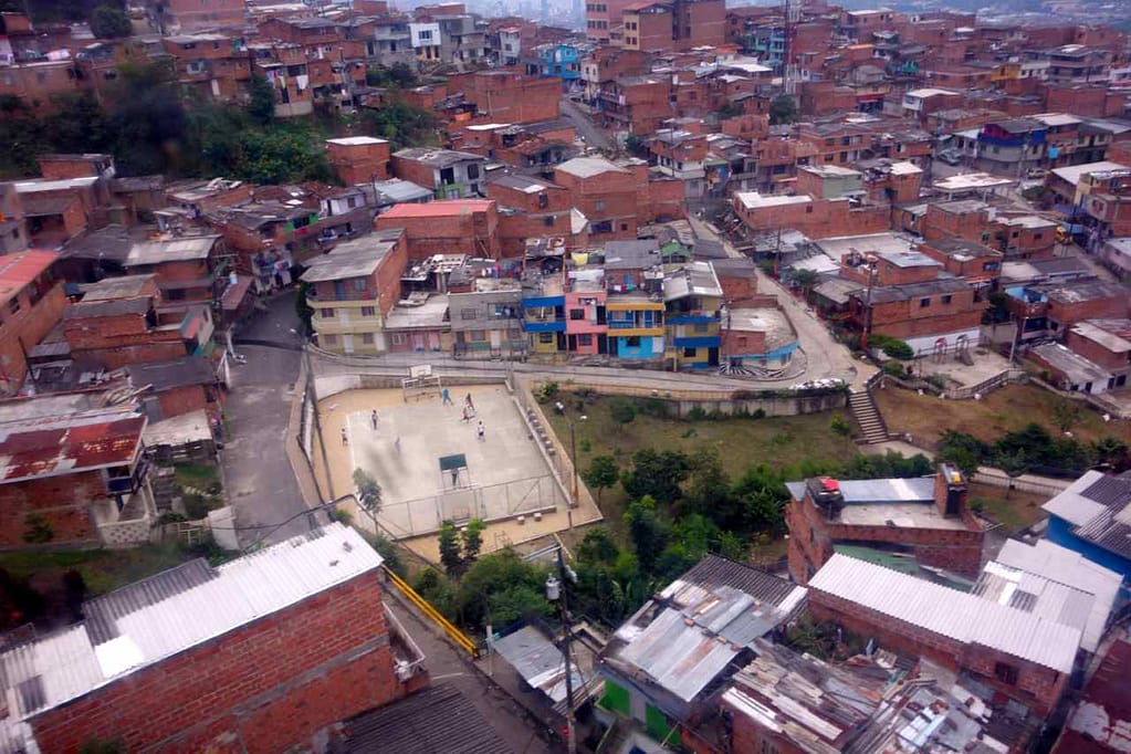 Kolumbien, Medellin, Favela vom Metrocable