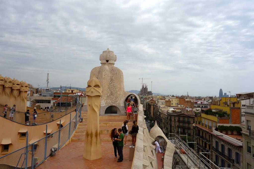 Barcelona, Casa Mila, Dach