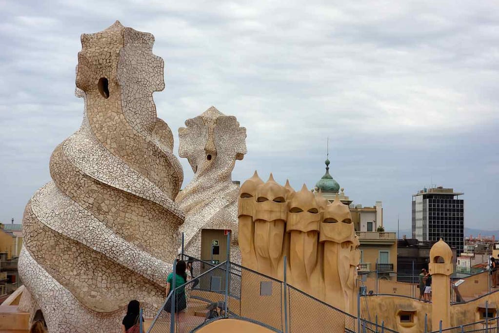 Barcelona, Casa Mila von Antoni Gaudí, Dach