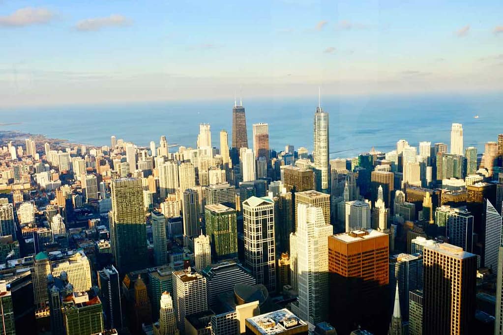 Chicago Aussichtspunkte: Blick vom Willis Tower am Nachmittag, Foto Peter Pohle PetersTravel