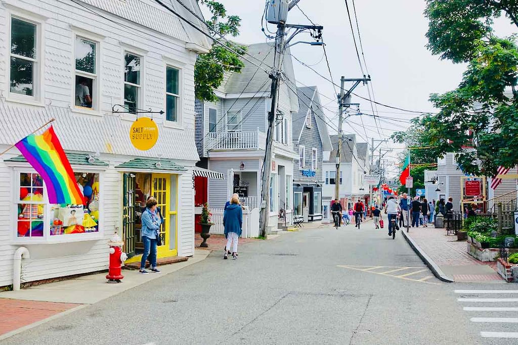 Commercial St in Provincetown auf Cape Cod, Massachusetts