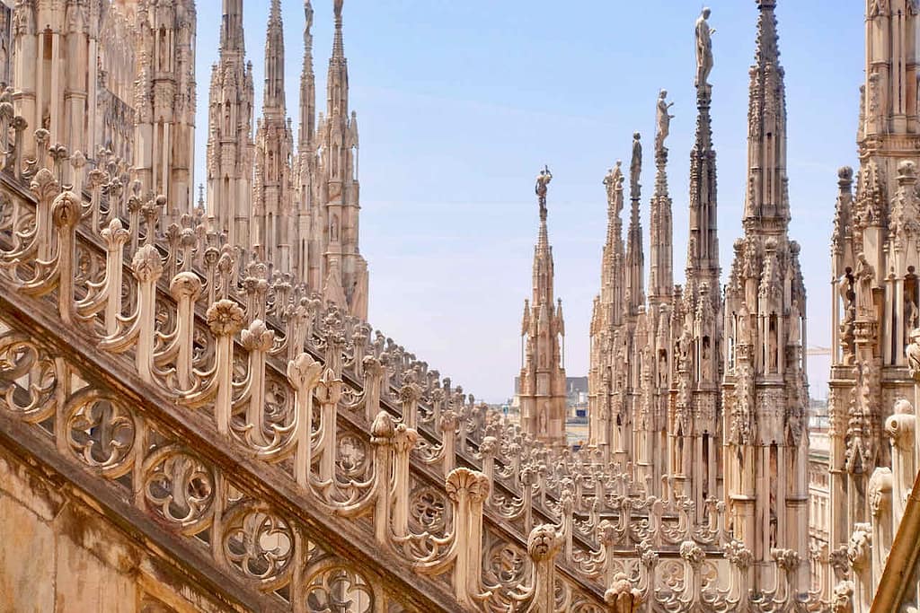 Auf dem Dach des Mailänder Doms