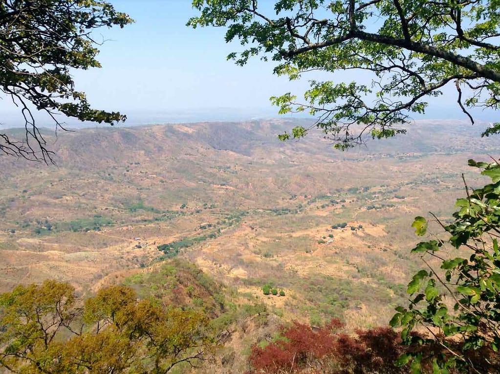 Malawi, Mushroom Farm, Blickk aufs Tal