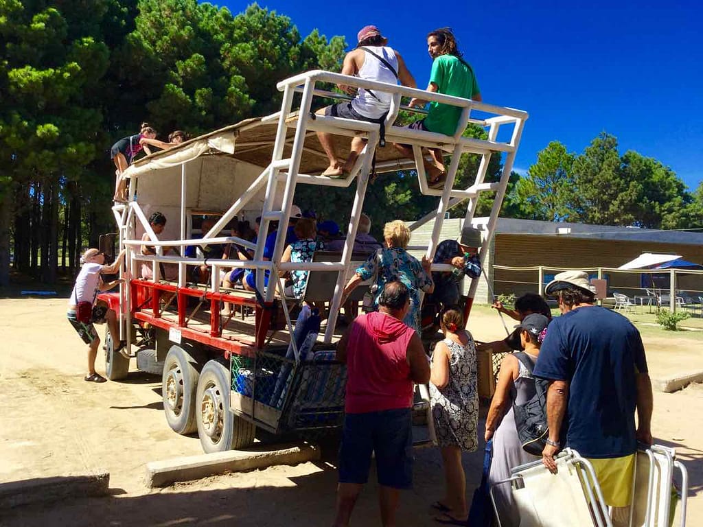Cabo Polonio Uruguay, Anreise, Truck von hinten, iPod-Foto © PetersTravel