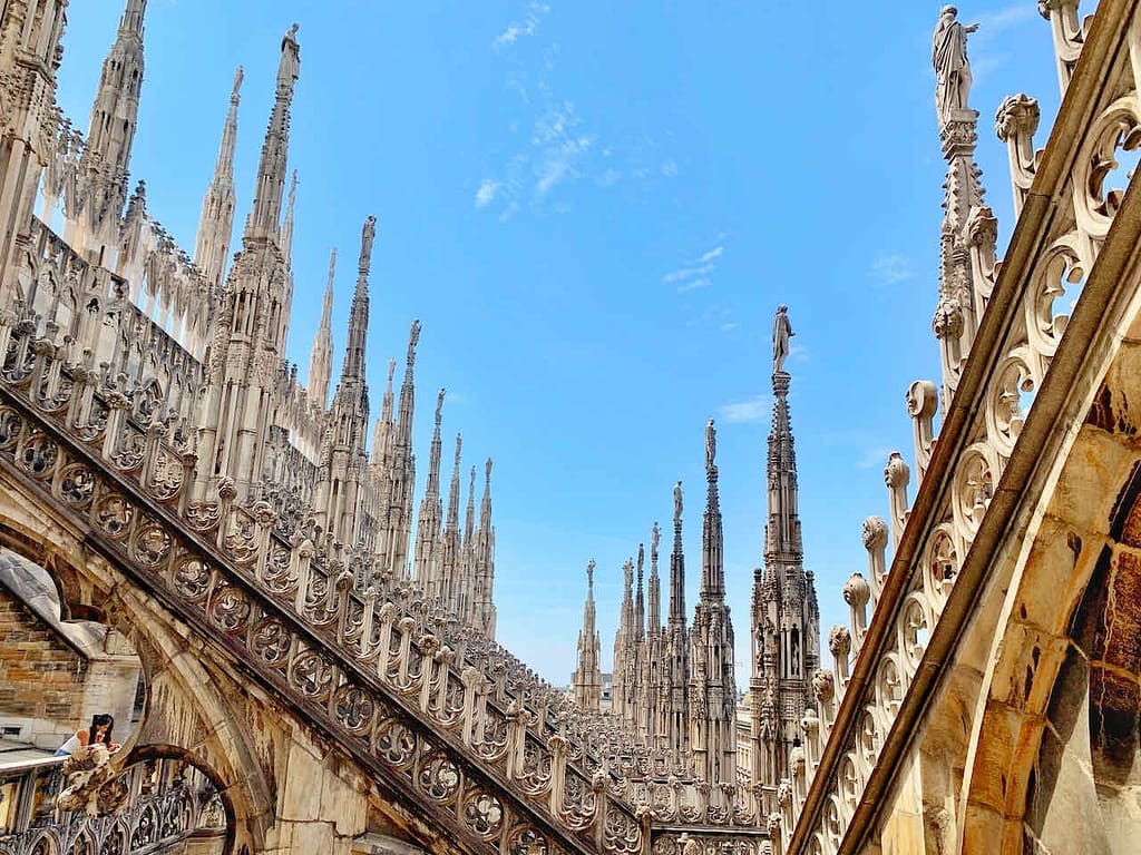 Auf dem Dach des Mailänder Doms