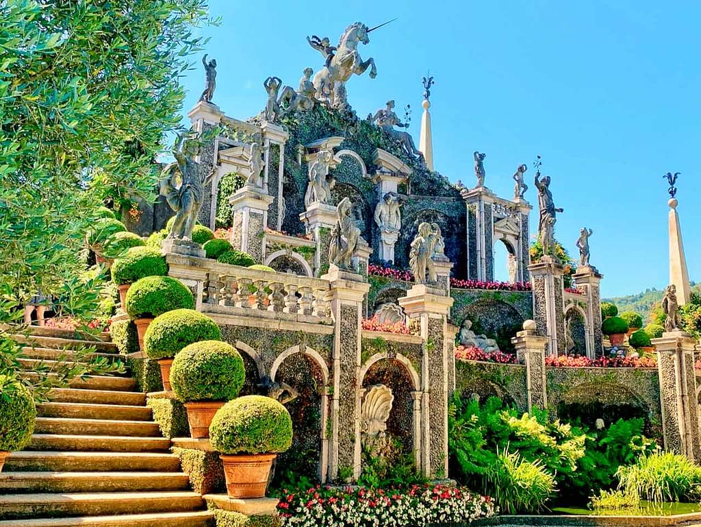 Teatro Massimo im Botanischen Garten der Isola Bella auf dem Lago Maggiore, Italien
