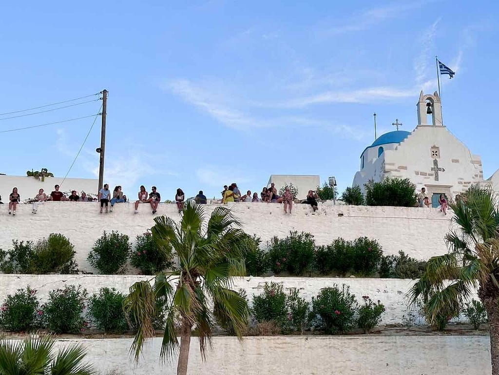 Paros, Warten auf den Sonnenuntergang beim Kastro in Parikia © PetersTravel Peter Pohle