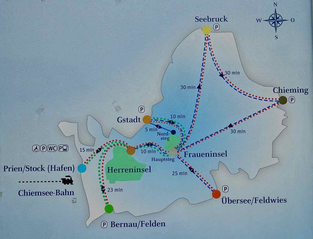Schiffsverbindungen auf dem Chiemsee