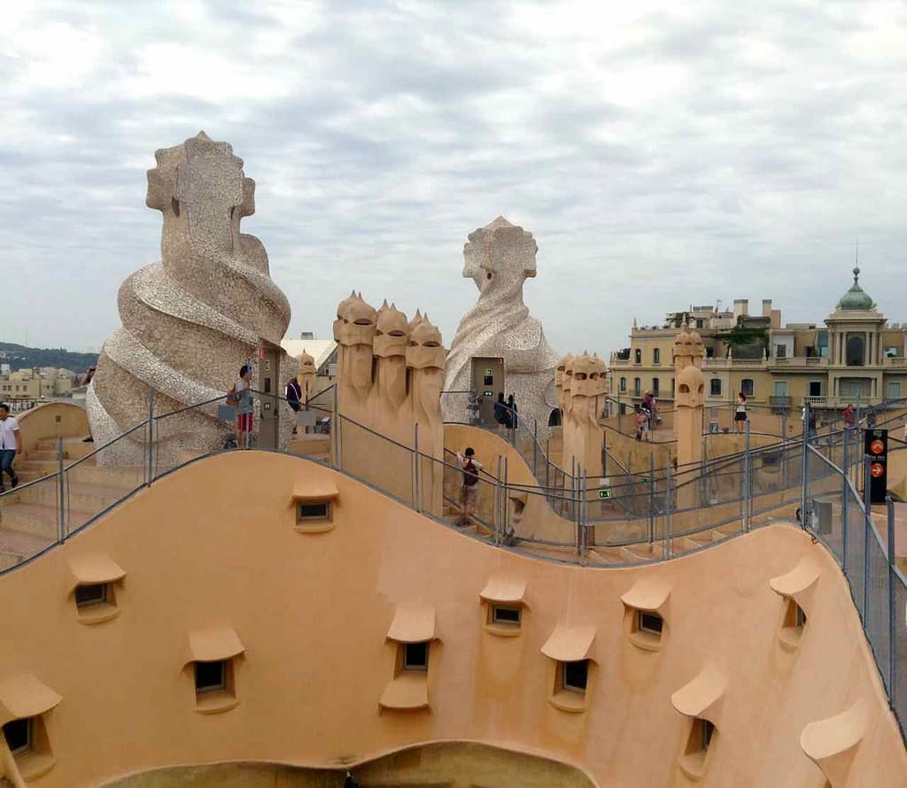 Barcelona, Casa Mila, Dach
