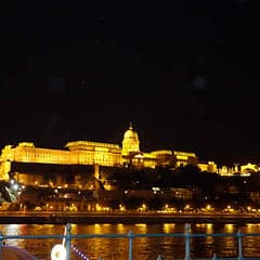 Budapest, Schlossberg auf der Buda-Seite bei Nacht