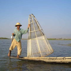 Fischer auf dem Inle Lake