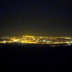 Kolumbien, Santa Marta bei Nacht, von Minca aus gesehen