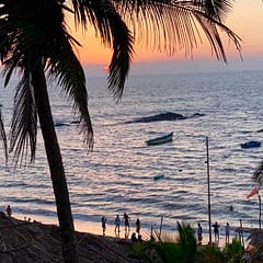Anjuna Beach in Goa, Sonnenuntergang, Copyright Peter Pohle PetersTravel