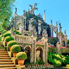 Teatro Massimo im Botanischen Garten der Isola Bella auf dem Lago Maggiore, Italien