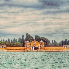 Friedhof Venedig: Außenmauer der Friedhofsinsel San Michele