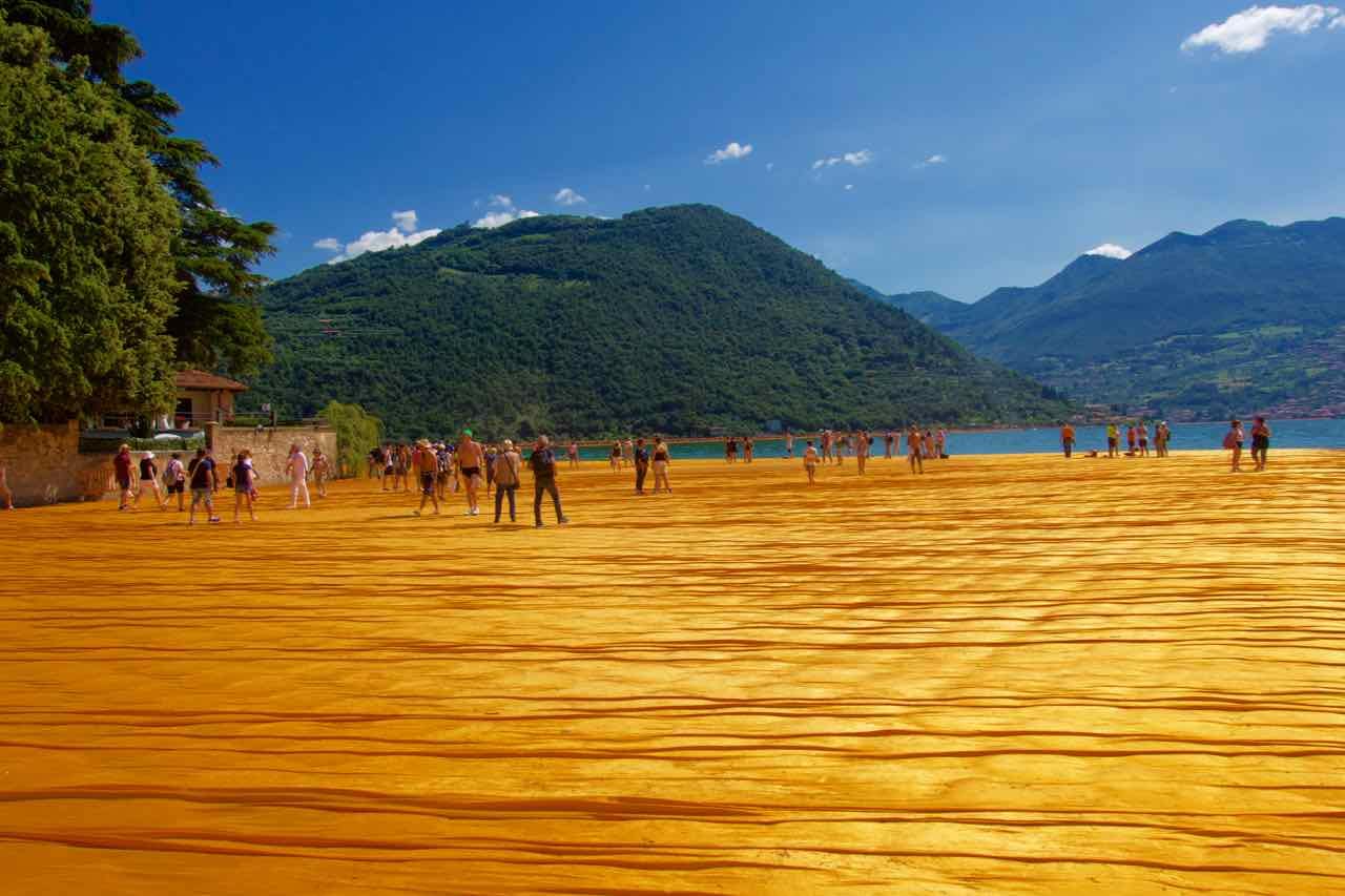 Christo Floating Piers, Lago d'Iseo, Iseo See, Insel San Paolo ©PetersTravel